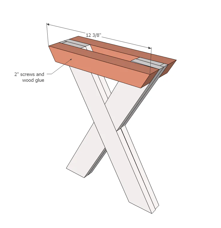 X Bench (Works with X Outdoor Table), step 3