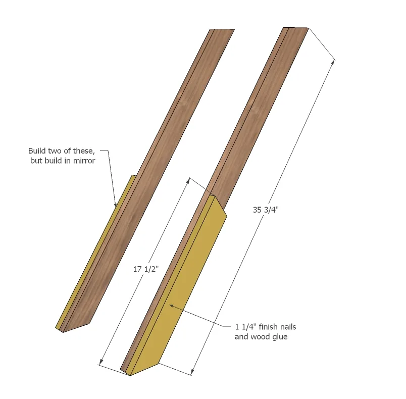 X Desk With Drawer, step 1