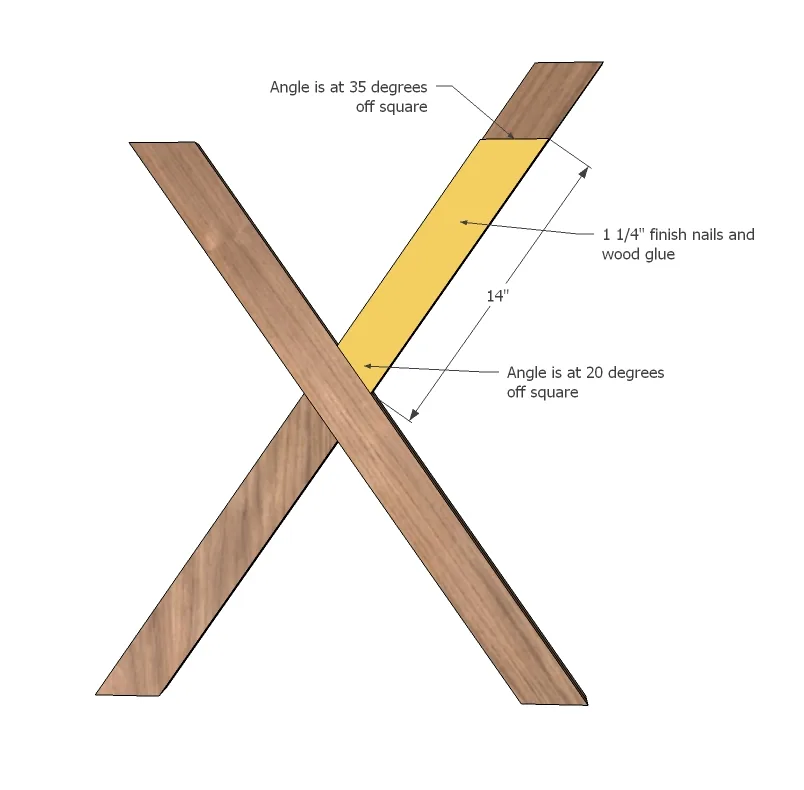 X Desk With Drawer, step 4