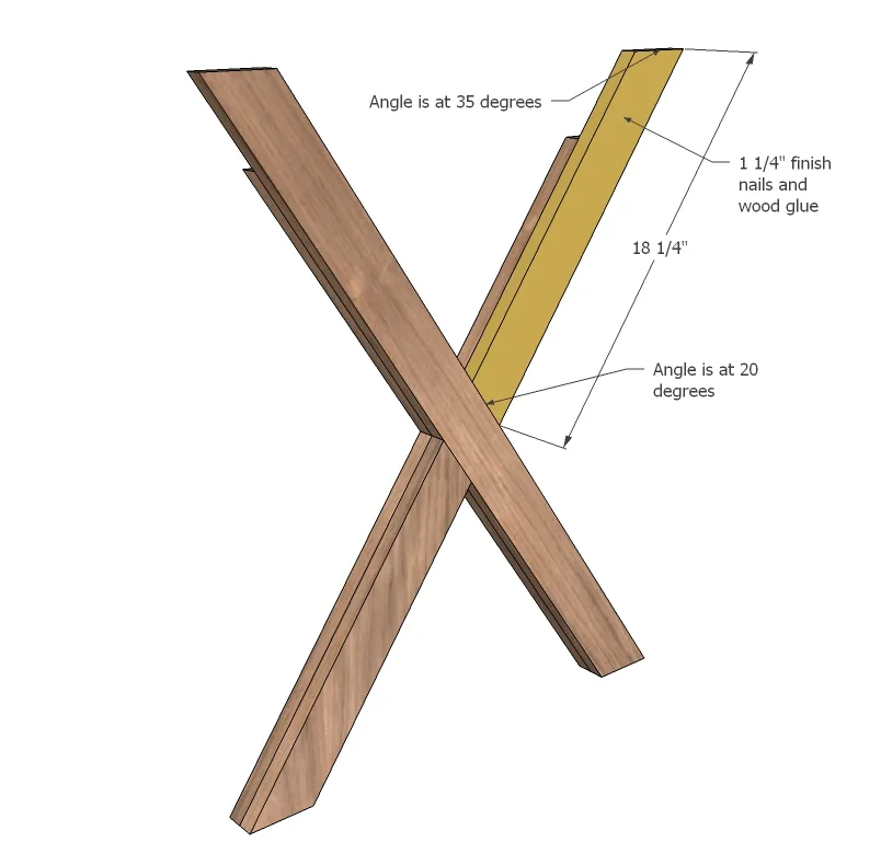 X Desk With Drawer, step 5